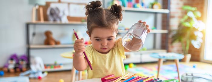 Child painting