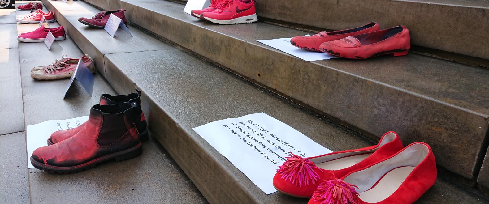 Aktion rote Schuhe