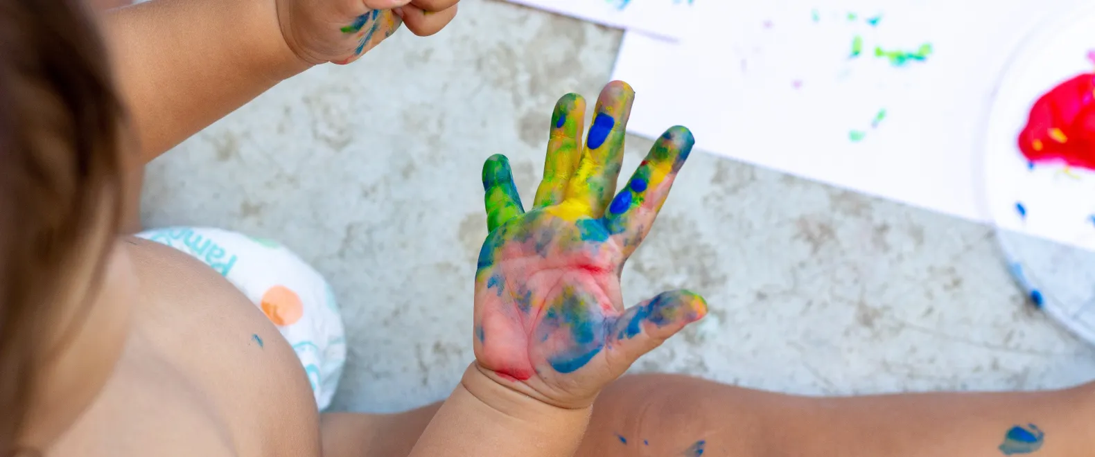 Child painting