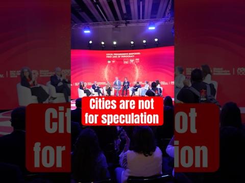 Cities are for people to live in. Not for speculation #GPM2026 #HousingForAll