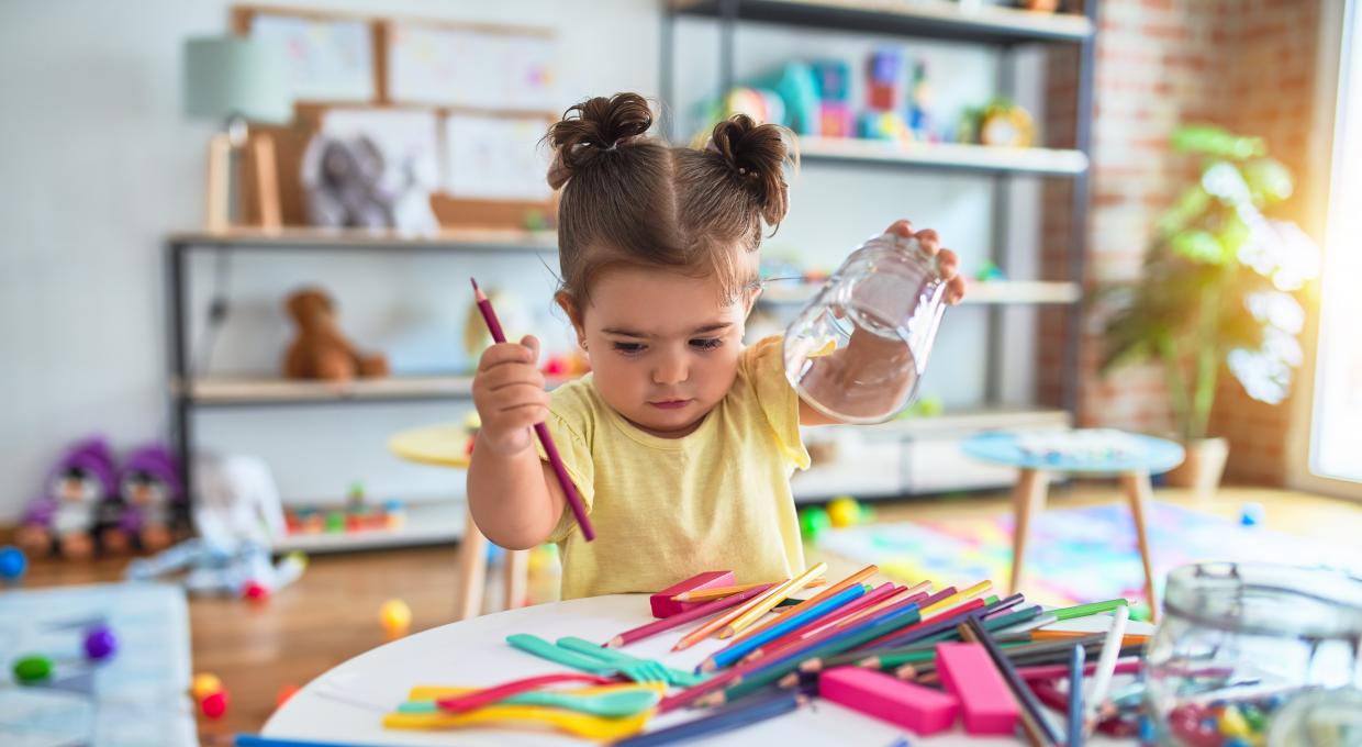Child painting
